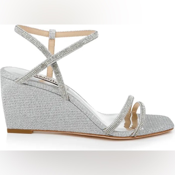 $225 Badgley Mischka Size 6 Unity Wedge Heel Sandal Shoe NWB - Picture 6 of 12